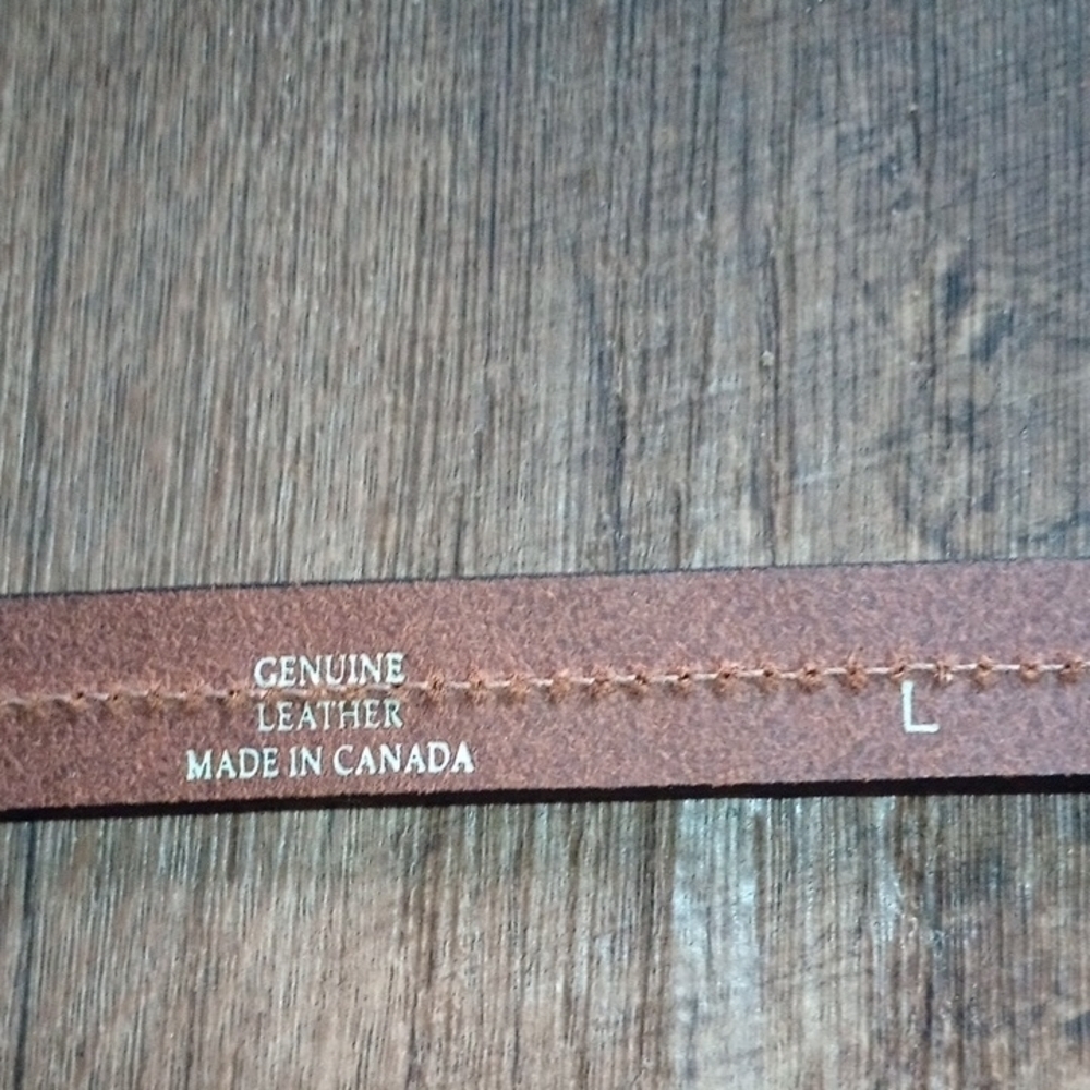 Brown Genuine Leather Womens Belt With Copper Buckle Size Large - Picture 4 of 8
